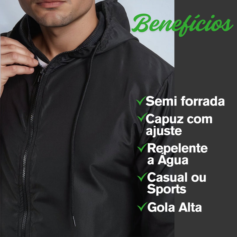 Corta Vento Plus Size Jaqueta Masculina Impermeável Premium do G1 ao G4