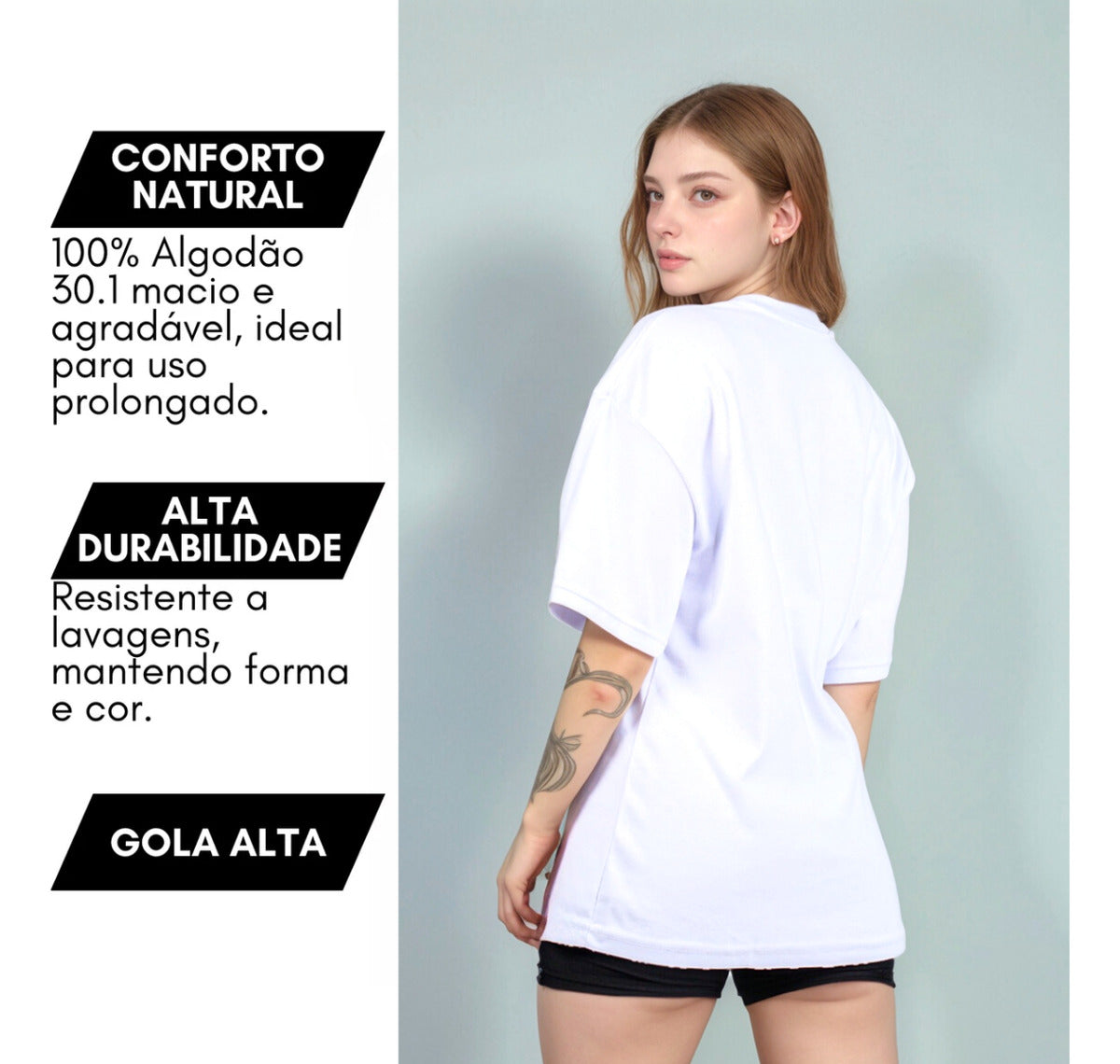 Mutum Blusa Oversized Feminina Fitness Academia Treino e Dia a Dia