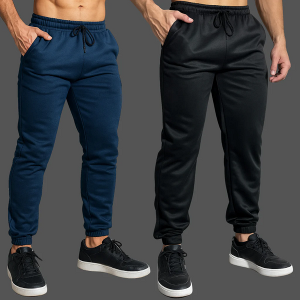 Kit C/2 Calça Moletom Masculina Inverno Academia Flanelada Peluciada Frio