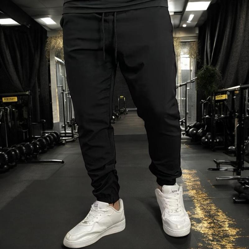 Calça Elastano/Tactel Jogger Masculina Esportiva Bolsos Laterais