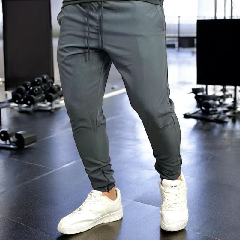 Calça Elastano/Tactel Jogger Masculina Esportiva Bolsos Laterais