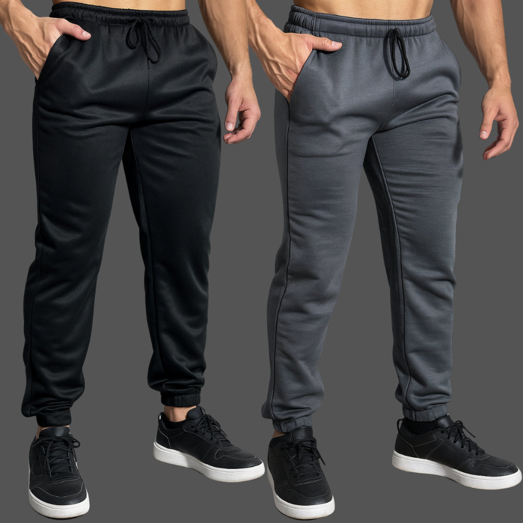 Calça Moletom Masculina Inverno Academia Flanelada Peluciada Frio Inverno