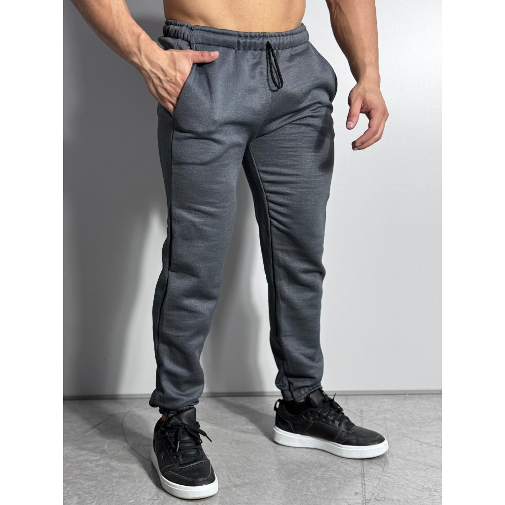 Calça Moletom Masculina Inverno Academia Flanelada Peluciada Frio Inverno